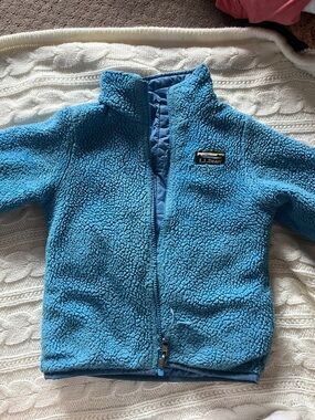 Kids L.L. Bean Bright Blue Sherpa Zip Jacket